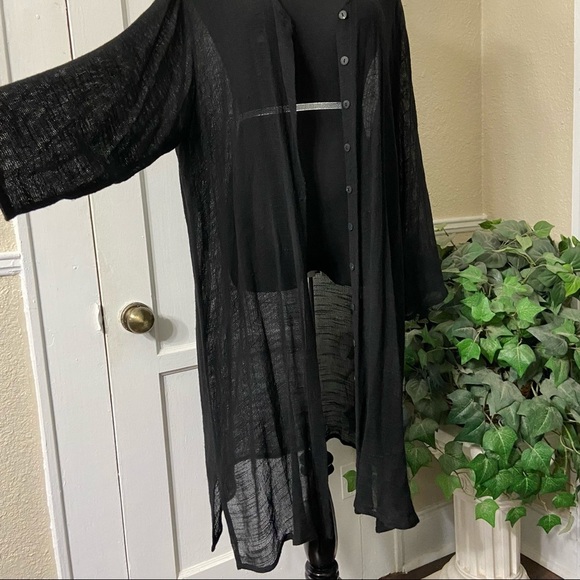 Loose Weave Boho Button-Up Duster Cardigan - Picture 7 of 16